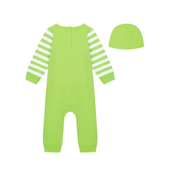 Dr. Seuss’ The Grinch 12 months Christmas holidays Baby Green Coverall and Hat - Picture 2 of 5